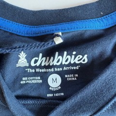 Chubbies Men’s Medium The Plant Pocket T-Shirt Navy Blue Tee Short Sleeve Casual