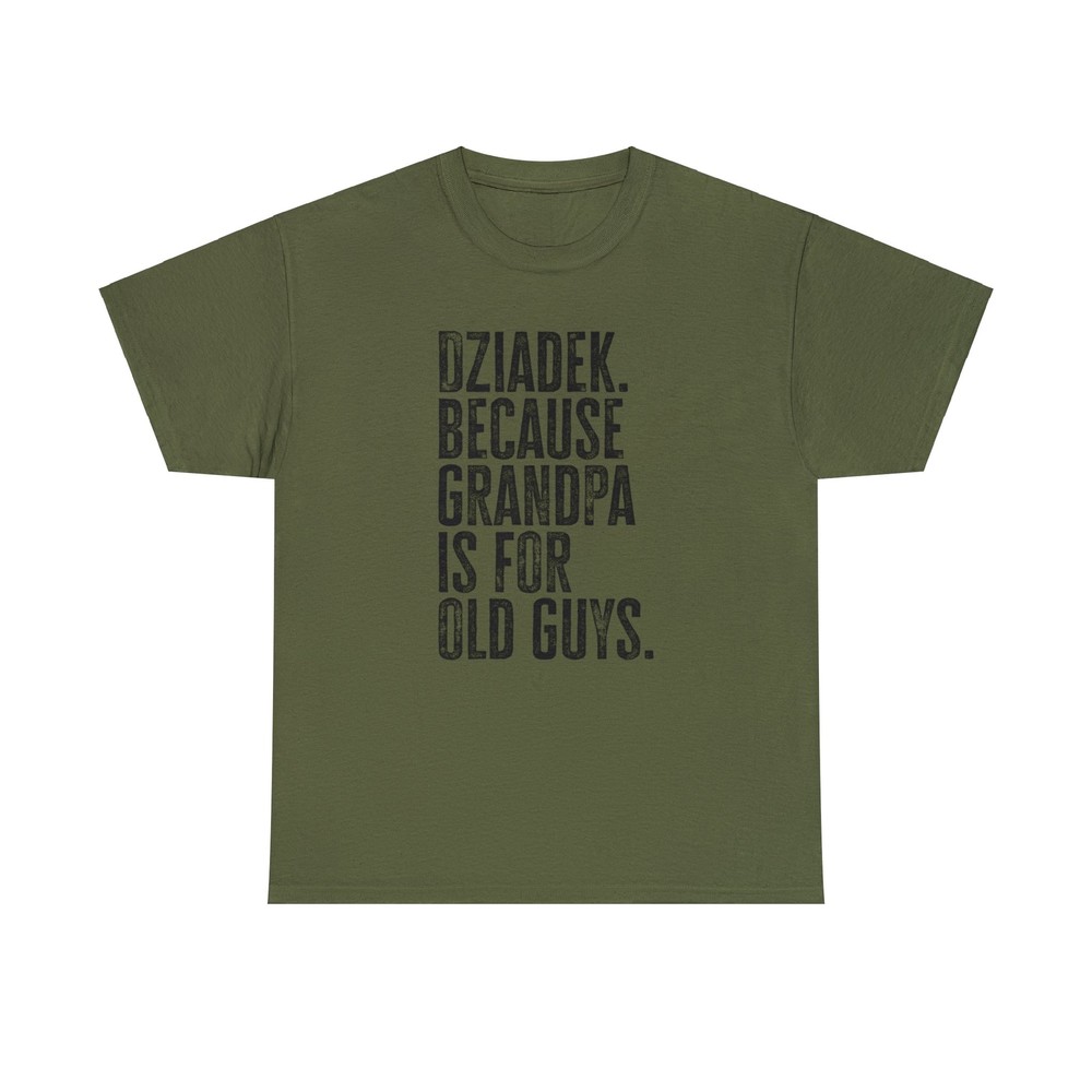 Dziadek New Grandpa Fathers Day Grandfather Shirt Gifts Tshirt Tee Crew Neck Men