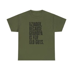 Dziadek New Grandpa Fathers Day Grandfather Shirt Gifts Tshirt Tee Crew Neck Men