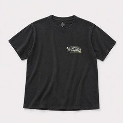 Rip Curl Mens M Black Surf Graphic T Shirt Relaxed Fit Back Print Beach Tee