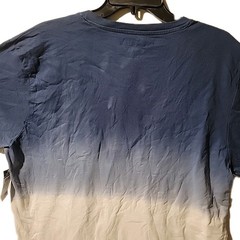 Mens Carbon Longer Length L Short Sleeve Shirt W/ Pocket Blue Fade To White NWT