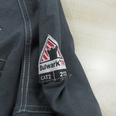 Bulwark Shirt Mens Large Gray Henley FR Fire Resistant IQ Westex Pocket Cat 2 A3