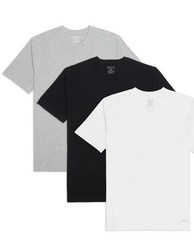 Kenneth Cole 3 Pack Cotton Stretch Gray Black White Crewneck T-Shirts Sz Medium