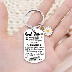 Soul Sister Gifts For Women Friendship Keychain Gifts For Friends Female Birt…