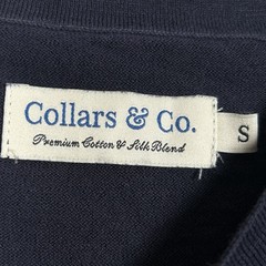 Collars & Co T-Shirt Mens Small Navy Cotton Silk Quiet Luxury Touch Lucca NEW