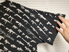 VTG Y2K Rogue Status Rob Dyrdek Gun Show Machine Gun All Over Print T-Shirt XL