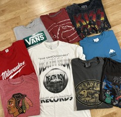 5 T-Shirt Lot Random Sports Bands Movies VTG Pop Culture Streetwear Nike Art