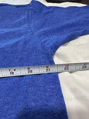 VINTAGE FRUIT OF THE LOOM EASY TO WEAR BLANK T-SHIRT SZ LARGE BLUE