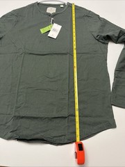 Con.Struct Taupe Engineered Mens Olive Green Long Sleeve Henley Shirt Size XXL