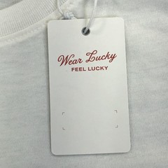 Lucky Brand Shirt Mens Medium White Bear 1990 Clover Arrows Graphic Crewneck Tee