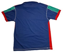 Vtg 80s 90s Bonjour Colorblock Drawstring Tee Shirt Sailboats Beach Sz M Yacht