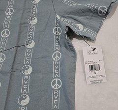 RVCA Mens Balance Stripe Button Up M Medium NWT $66