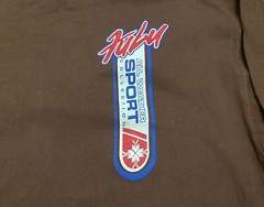 NEW VINTAGE 90’s FUBU L/S T SHIRT MENS XL BROWN ALL WEATHER SPORT COLLECTION e
