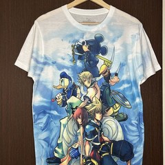 Kingdom Hearts All Over Print Shirt Men Medium Y2K KH II JRPG Disney Square Enix