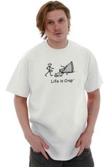 Life is Crap Tennis Net Fail Sports Athletic Womens or Mens Crewneck T Shirt Tee
