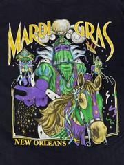 Vintage Mardi Gras T-Shirt Single Stitch Men’s XL Double Sided 90’s Sof Tee Tag