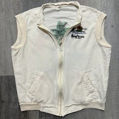 VTG San Felipe Baja Mexico 70s/80s Trans Pacific Palm Tree Sleeveless Beach Vest