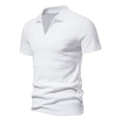 Mens Breathable T Shirt V Neck Elastic Fabric for Sports and Everyday Use