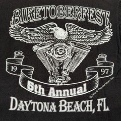 Vintage Biketober Fest 1997 Shirt Mens XL Black Daytona Beach Delta Pro Weight