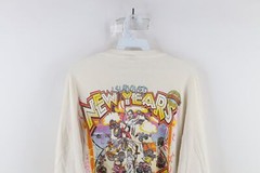 Vtg Y2K 2002 Streetwear Mens XL Thrashed Dumont New Years Fire Flames T-Shirt