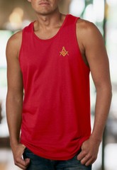 Embroidered Masonic Square and Compass Tank Top