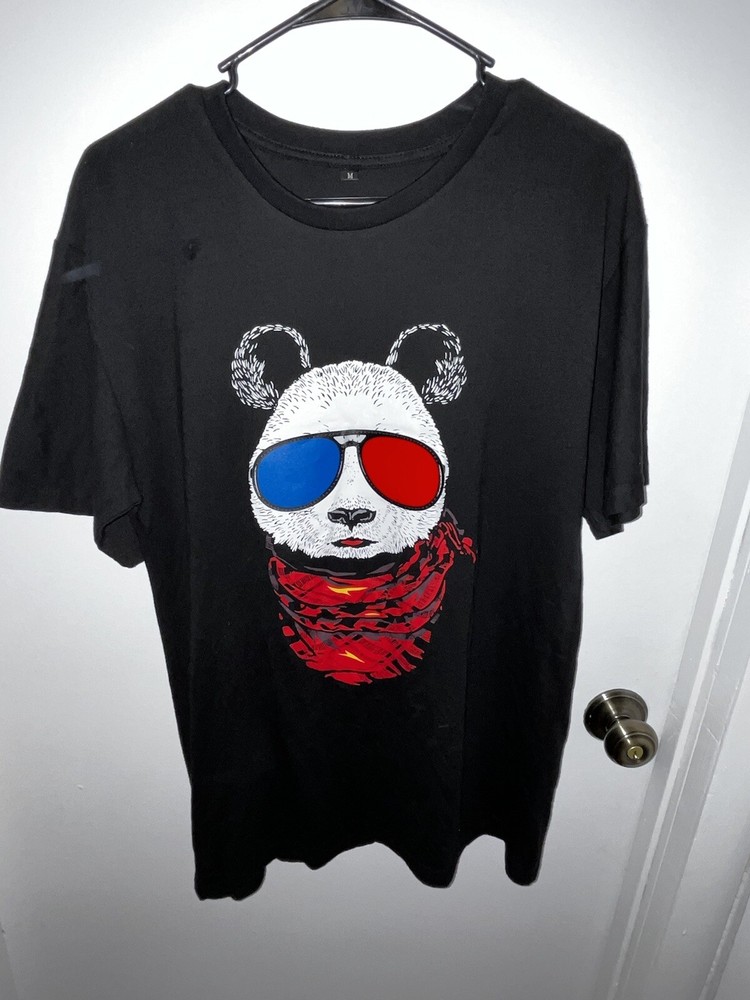 Sound Activated LED Bear Tee Shirt Size M Men’s Works Great.