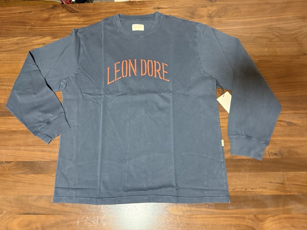 Aime Leon Dore ALD Souvenir Long Sleeve Tee Arc Logo T-Shirt Navy Blazer Sz XXL
