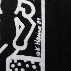 Men’s Best Buddies t-shirt, Keith Haring, long-sleeves, crew neck, black, Small
