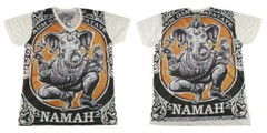 WORK Ganesha T-Shirt Men V-Neck Ganesh Yoga Hippie Bohemian Vintage Casual WK103