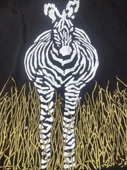 Tinga Tinga 100% Cotton Large Long T Shirt or Pajama Top Front & Back of Zebra