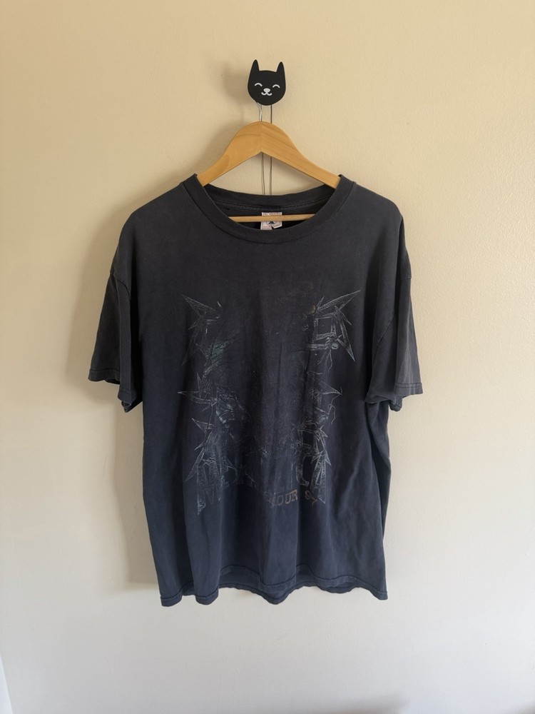 1997 Metallica Pushead Faded Black Vintage Doubled Sided Band T Shirt Size XL