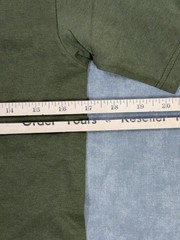 Vintage Soffe Shirt Mens S Green Solid Blank Crew Neck Tee Made USA Poly Cotton