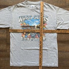 Vintage 2000’s Mens M Gray “WORK SUCKS LETS RIDE” Biker Rock Retro HDavid Tee