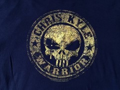 Chris Kyle Warrior Frog Foundation T-Shirt Men’s Large Navy Blue Skull Tee