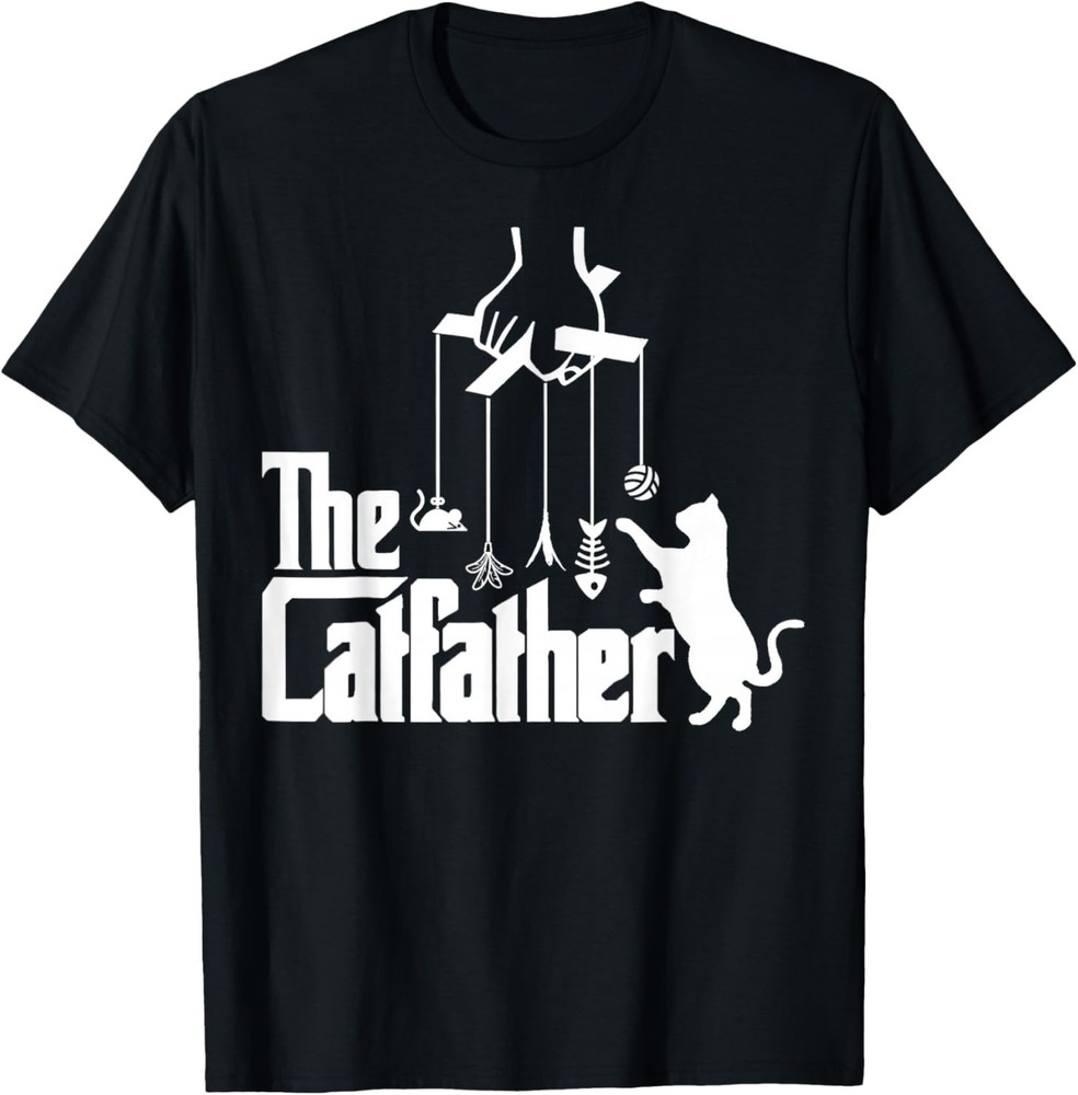 Funny Cat Dad Life The Catfather Fathers Day Mens Vintage T-Shirt unisex T-Shirt