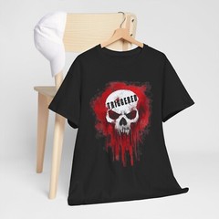 Furious Triggered Skull Graffiti. Dark Art, Bloody Horror Biker Punk Heavy Metal
