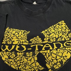 Wu-Tang Clan Shirt Mens Large Black Yellow Logo Graphic Rap Tee Hip Hop Music