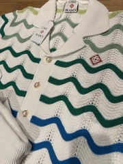 Casablanca Men’s Gradient Wave Crochet Shirt/Short Set – Size Large