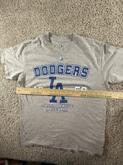 Los Angeles Dodgers MLB Majestic Mens T Shirt Medium Short Sleeve Graphic