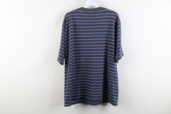 Vtg 90s Streetwear Mens Large Faded Striped Color Block Knit Henley T-Shirt USA