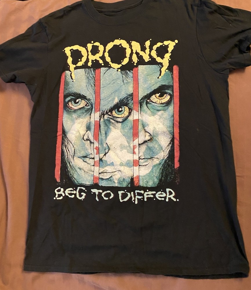 Prong “Beg To Differ” Band T-shirt Adult Medium Black Single Sided