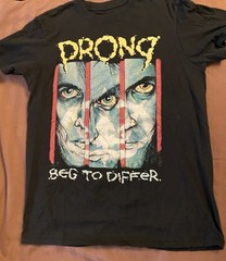 Prong “Beg To Differ” Band T-shirt Adult Medium Black Single Sided