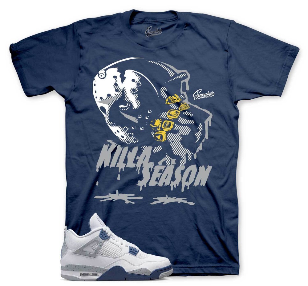 Shirt To Match Jordan 4 Midnight Navy – Killa Season Sneaker Tees