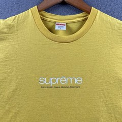 Supreme Shirt Mens Large Yellow New York City Graphic Short Sleeve Box Logo Tee