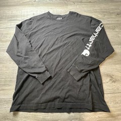 Carhartt Long Sleeve T-Shirt Mens L Black Loose Fit Graphic Logo TK0231-M K231