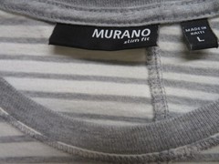 MURANO SLIM FIT STRIPED L/S SHIRT SIZE LARGE