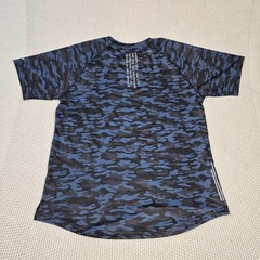 Kenneth Cole Men’s Active Tech Shirt S/S Stretch Breathable Soft Navy Camo