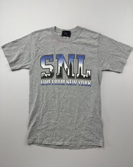NBC Experience Store SNL Shirt Mens Small Gray Live From New York Graphic Tee