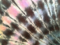 Handmade tie dye t-shirt – Gildan size M – blackhole spiral – in stock