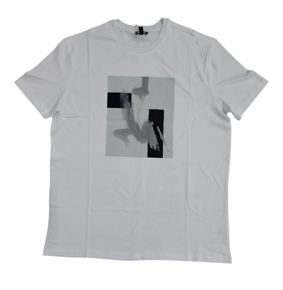 Express Short Sleeve Soft Comfortable Crew Neck Graphic Tee White 2XL